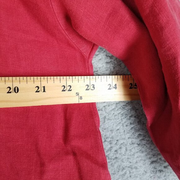 Bryn Walker Linen Blouse Women's Small Pink Oversized Lagenlook Beach Travel - Picture 7 of 11